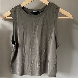 Express Olive Green Women's Tank Top and Shorts Set